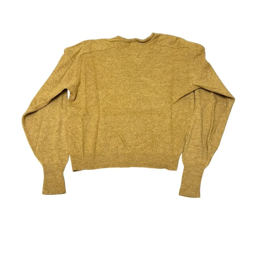 True VTG Aqualamb‎ By Campus Men's Wool Mustard Yellow V neck Sweater Size M
